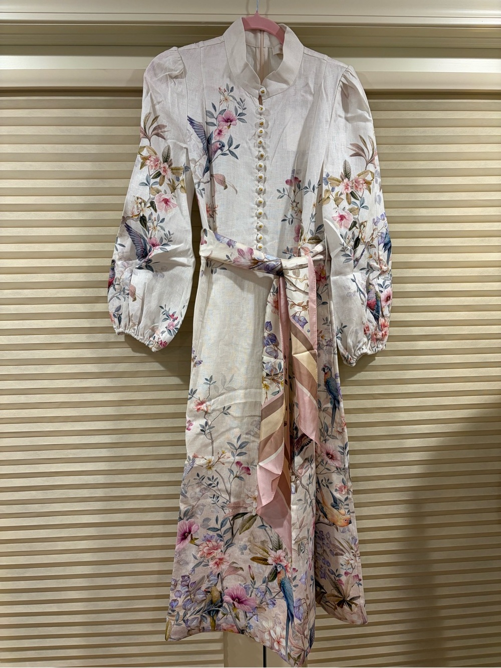 NWOT Zimmermann Floral Print Midi Linen Dress Size AU 0/1/2/3 - Picture 6 of 13